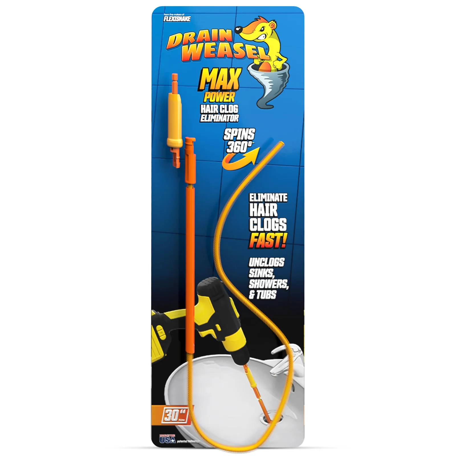 FlexiSnake Drain Weasel MAX Power