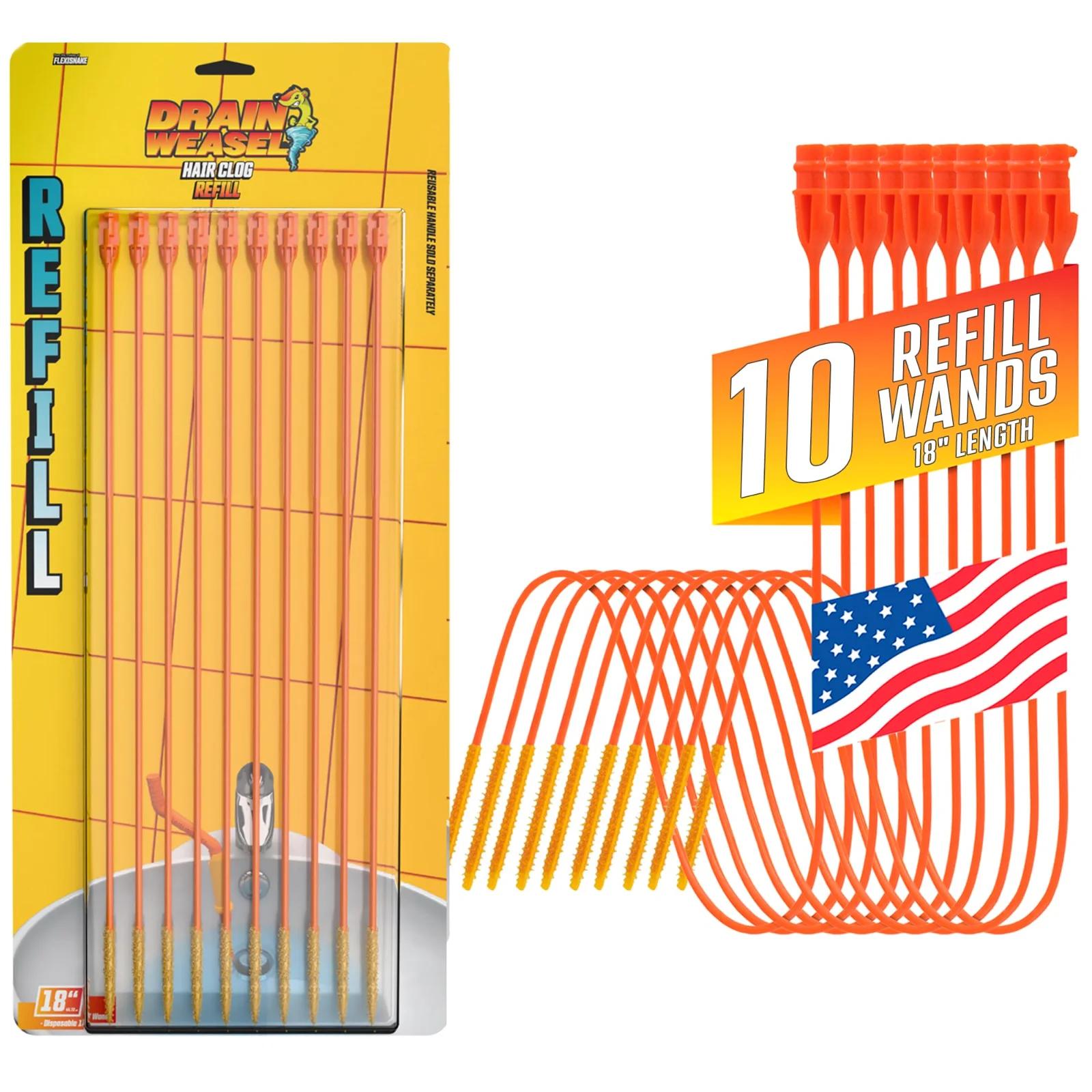 FlexiSnake Drain Weasel Refill Wands